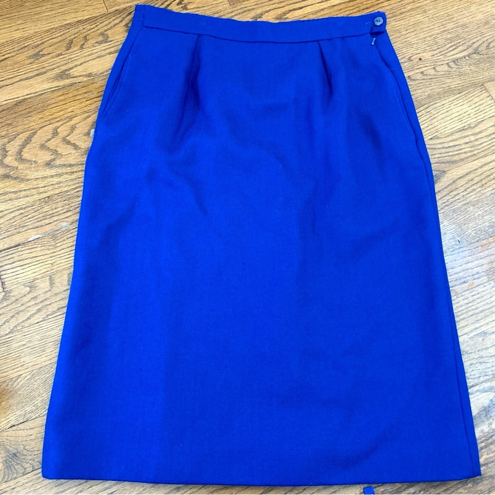 Avoca Collection Ireland Pure Wool Women’s Pencil Skirt  Royal Blue Medium